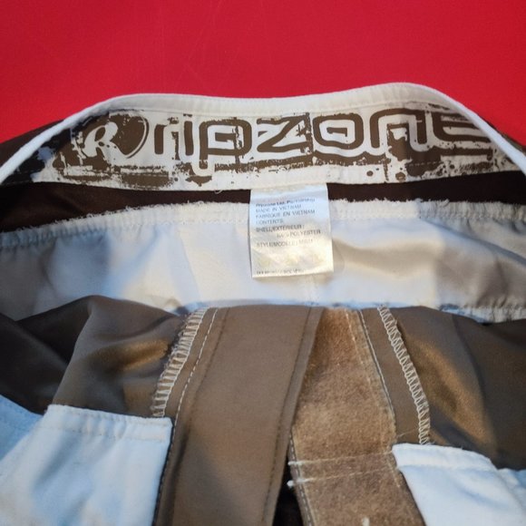 Ripzone board short brown tan white with wax comb / bottle opener men's size 30 - Picture 3 of 6